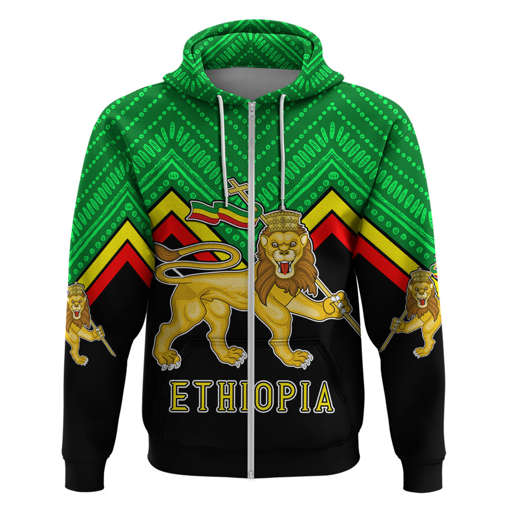 Ethiopia Hoodie Coat Of Arms With Hand Drawn Pattern Ts06