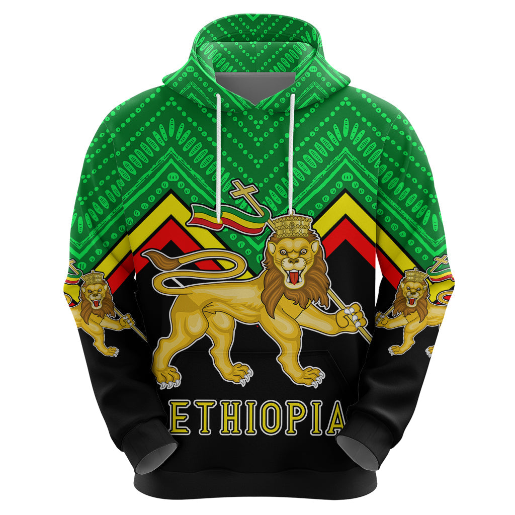 Ethiopia Hoodie Coat Of Arms With Hand Drawn Pattern Ts06