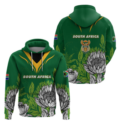 South Africa Hoodie King Protea With Flag TS06