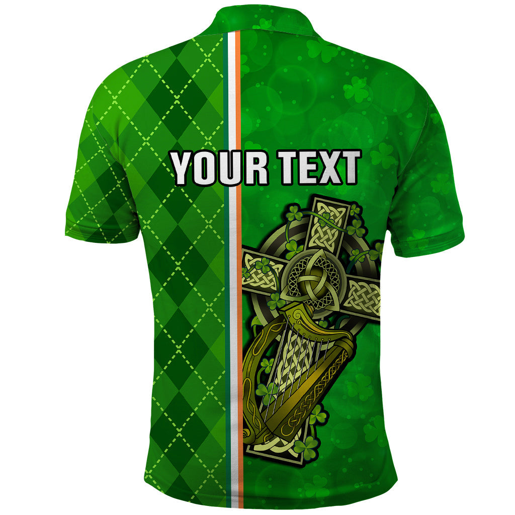 Personalised Ireland Polo Shirt Cross With Shamrock Simple Style