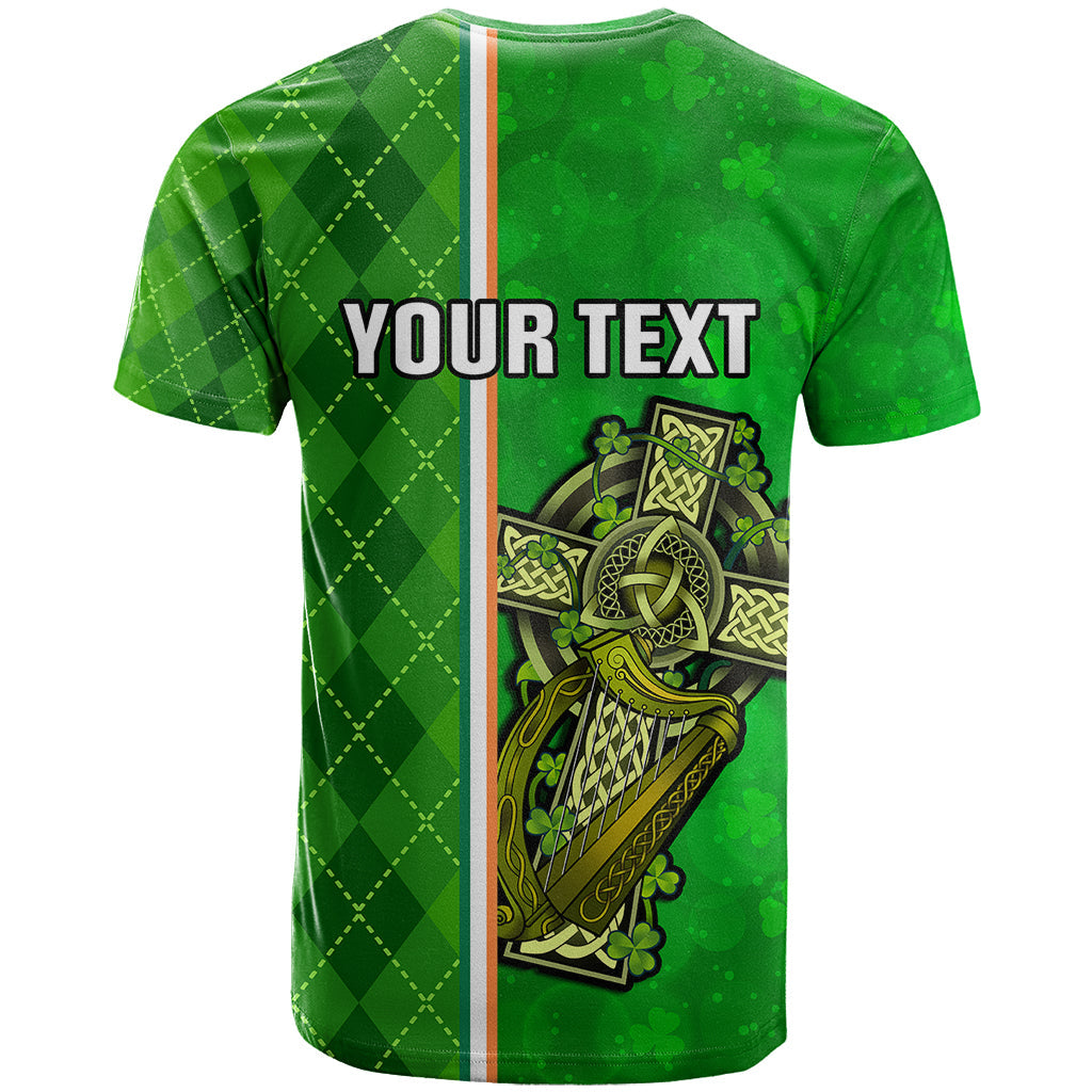 Personalised Ireland T Shirt Cross With Shamrock Simple Style