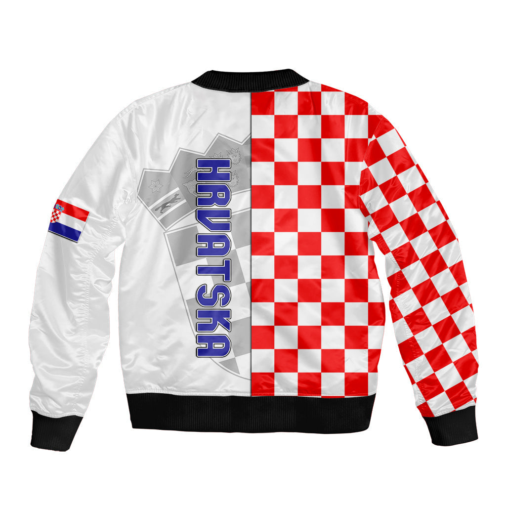 Croatia Bomber Jacket Chessboard Mix Coat Of Arms