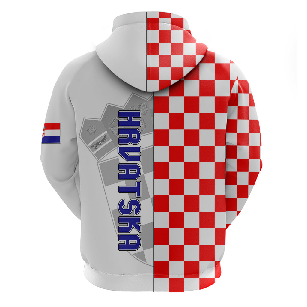 Croatia Hoodie Chessboard Mix Coat Of Arms