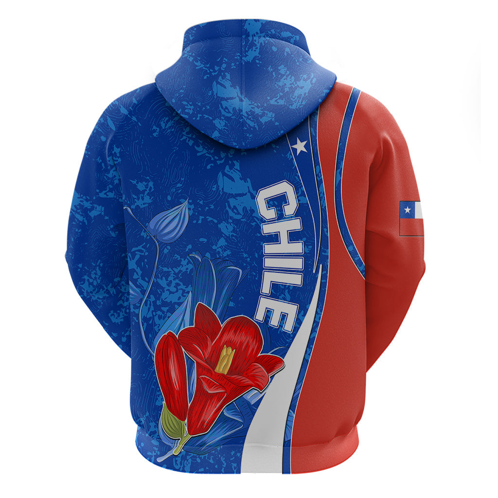 Chile Hoodie Copihue With Flag