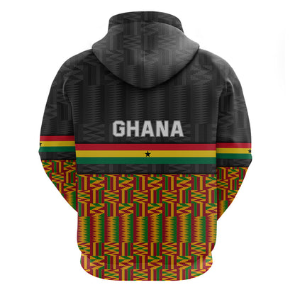 Ghana Hoodie Kente Pattern With Coat Of Arms