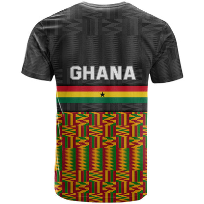Ghana T Shirt Kente Pattern With Coat Of Arms