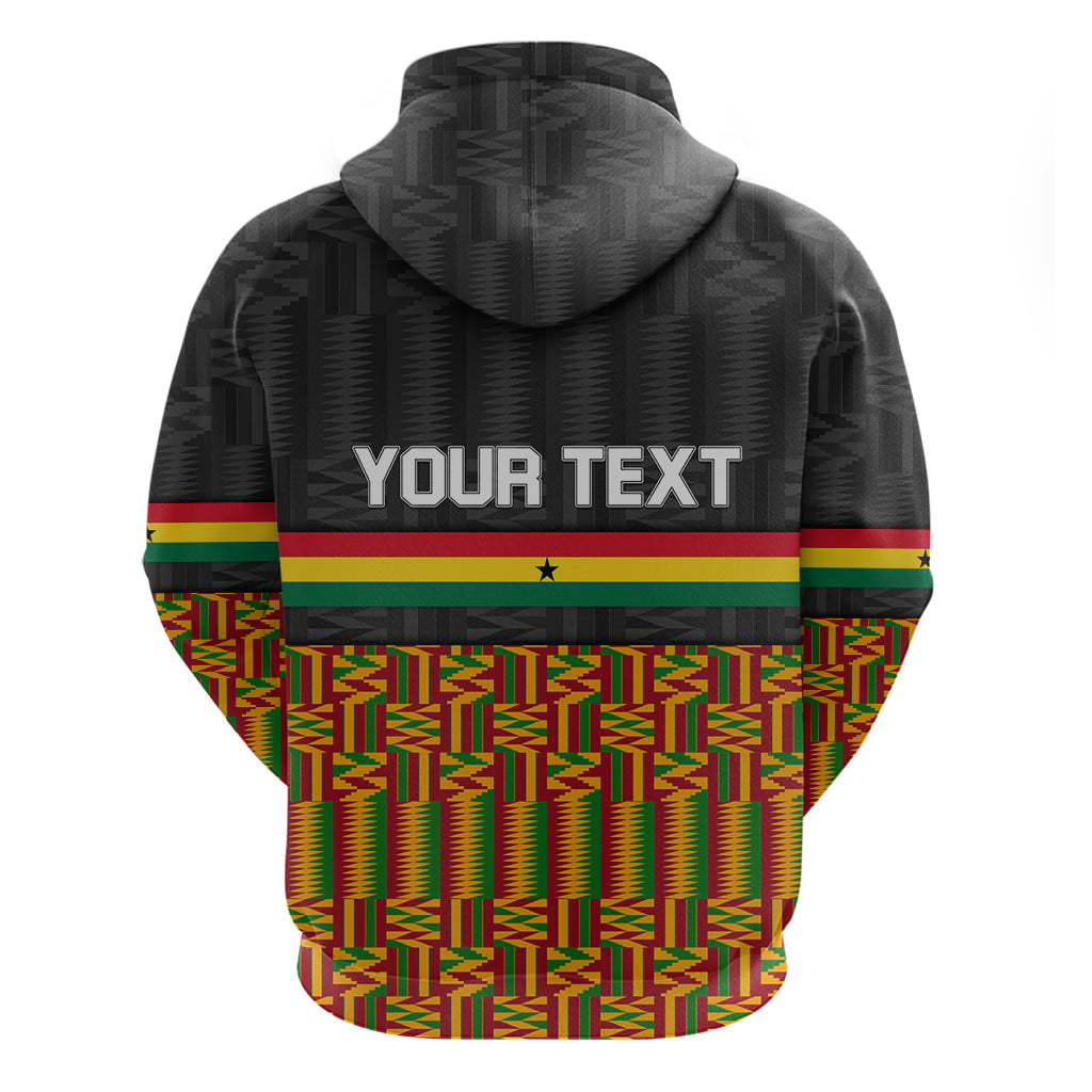 Custom Ghana Hoodie Kente Pattern With Coat Of Arms
