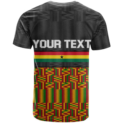 Custom Ghana T Shirt Kente Pattern With Coat Of Arms
