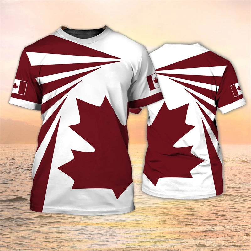 Canada Maple Leaf T Shirt Canada Flag Printed Shirt