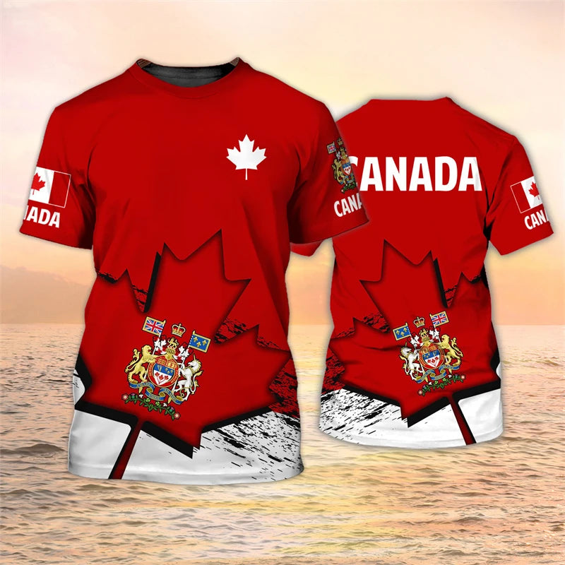 Vintage Canada Flag T Shirt Canada Maple Leaf Printed Shirt