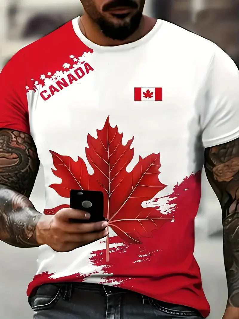 Vintage Canada Flag T Shirt Canada Flag Maple Leaf Red Shirt