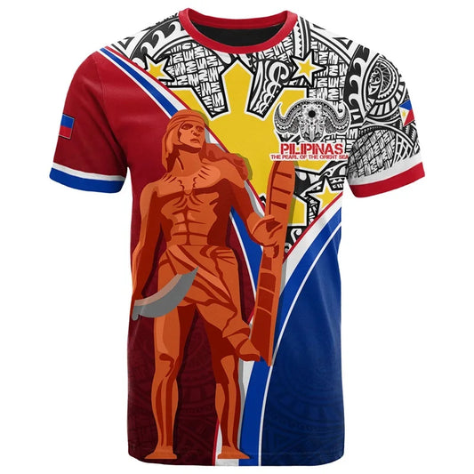 Filipinos Independence Day T Shirt Philippines Flag Unisex Printed Short Sleeve Shirt