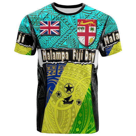 Fiji Coat Of Arms Shirt Polynesian Malampa Fiji Day Printed T Shirt
