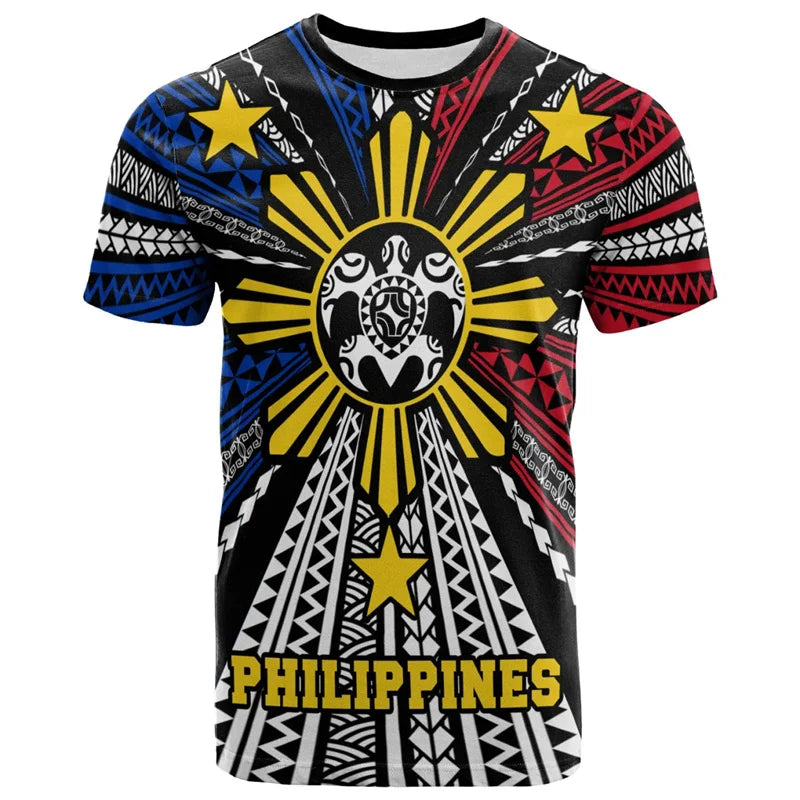 Philippines Coat of Arms Shirt Polynesian Tribal Pride Filipinos Unisex Printed Shirt