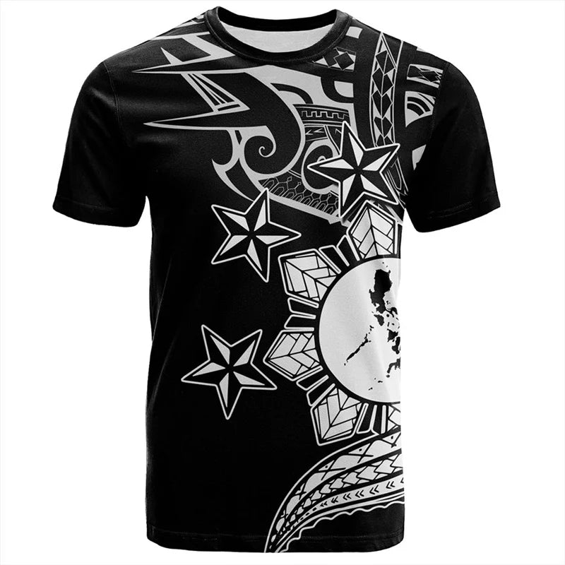 Philippines Shirt Polynesian Tribal Island Pride Filipinos Unisex Printed Black Style Shirt