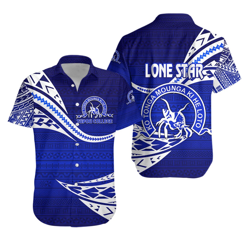 LONE STAR - Kolisi Ko Tupou College Tonga Hawaiian Shirt Unique Version - Blue