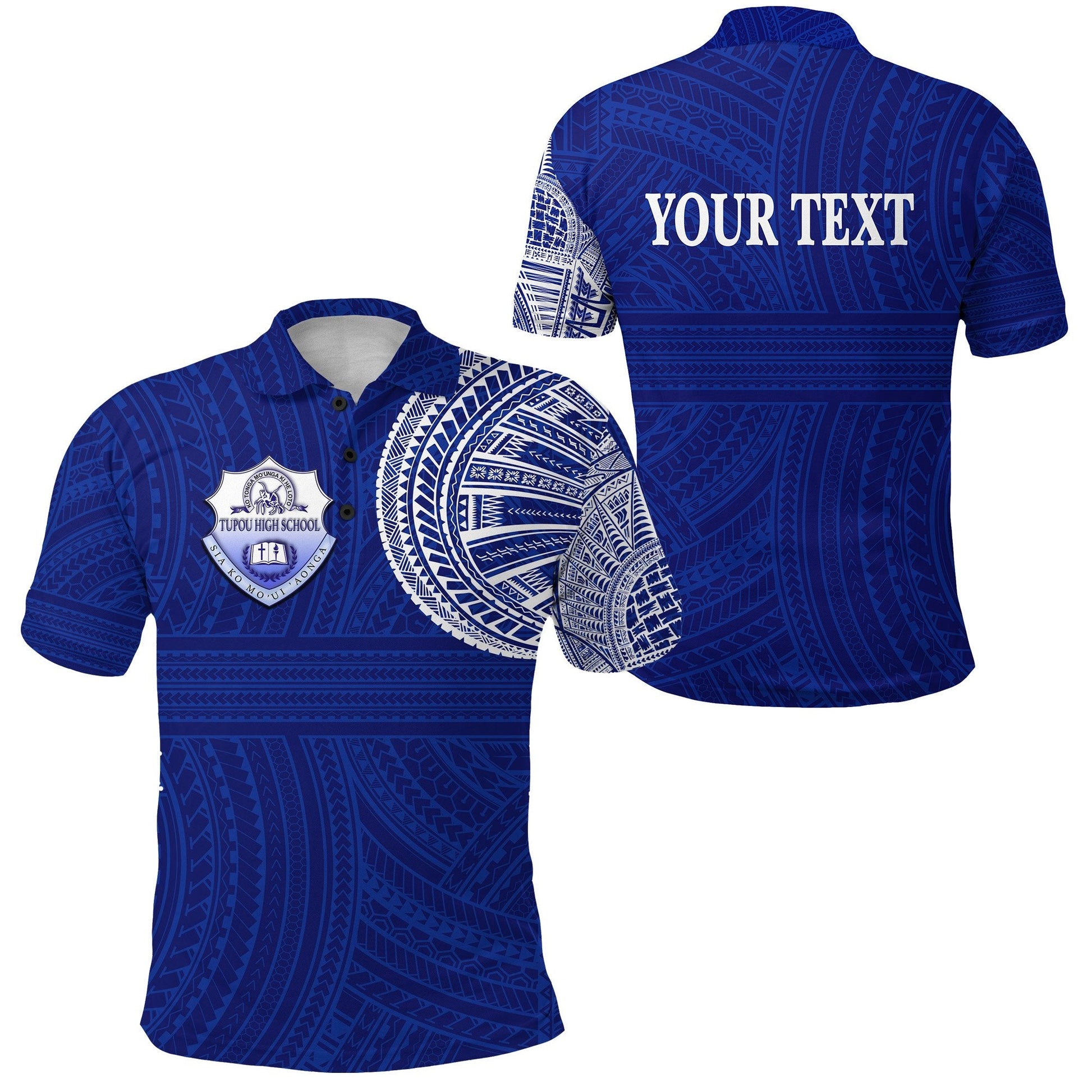 Custom Personalised Ko Tonga Polo Shirt Tupou High School