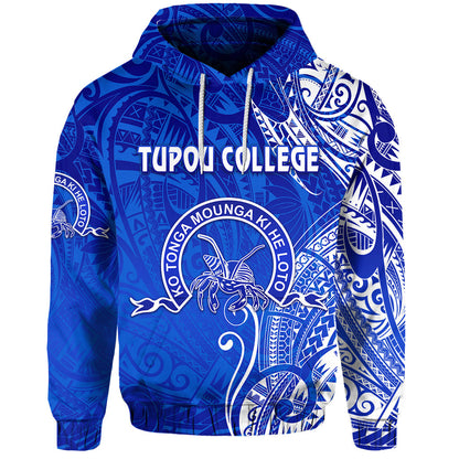 Tonga Tupou College Hoodie Simple Vibes Blue