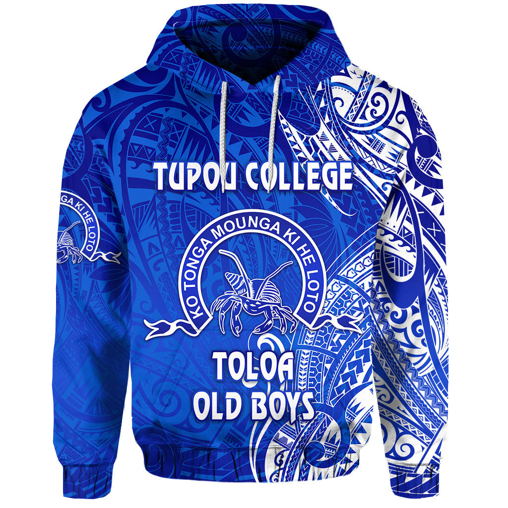 Tonga Tupou College Hoodie Toloa Old Boys Simple Vibes Blue