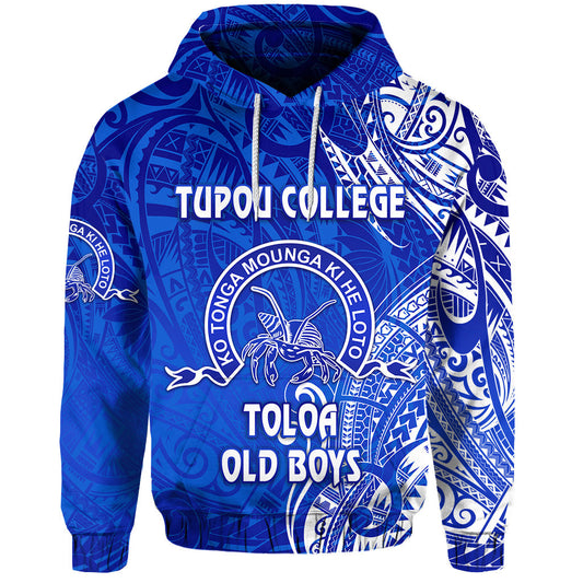 Tonga Tupou College Hoodie Toloa Old Boys Simple Vibes Blue