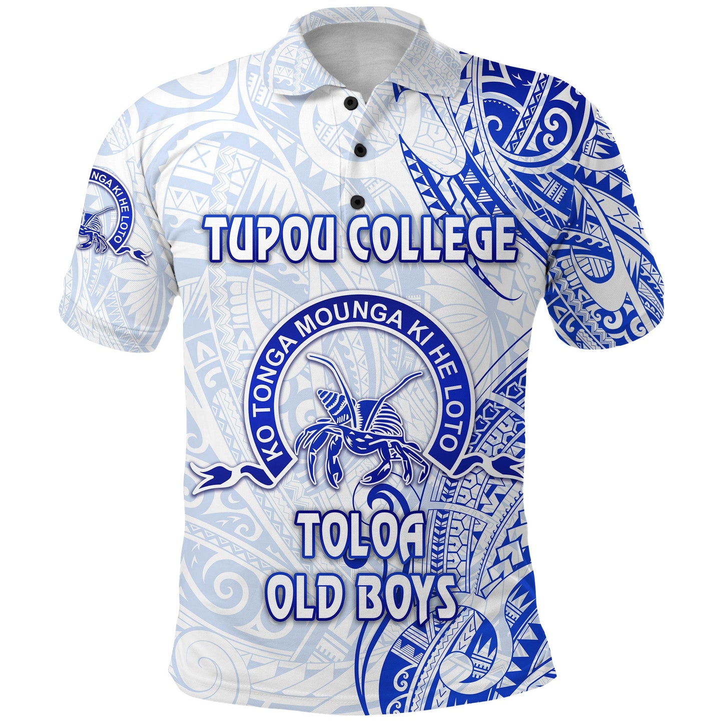 Tonga Tupou College Polo Shirt Toloa Old Boys Simple Vibes - White