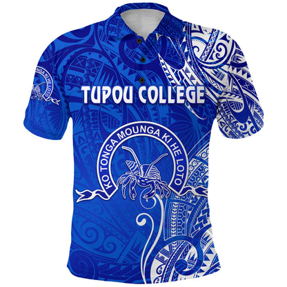 Tonga Tupou College Polo Shirt Simple Vibes - Blue