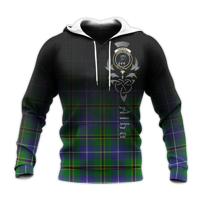 Printivon Turnbull Hunting Tartan Crest Alba Celtic Hoodie
