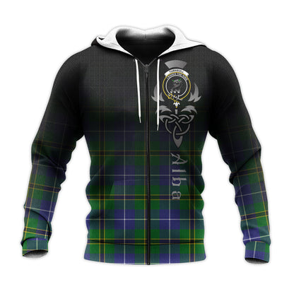 Printivon Turnbull Hunting Tartan Crest Alba Celtic Hoodie