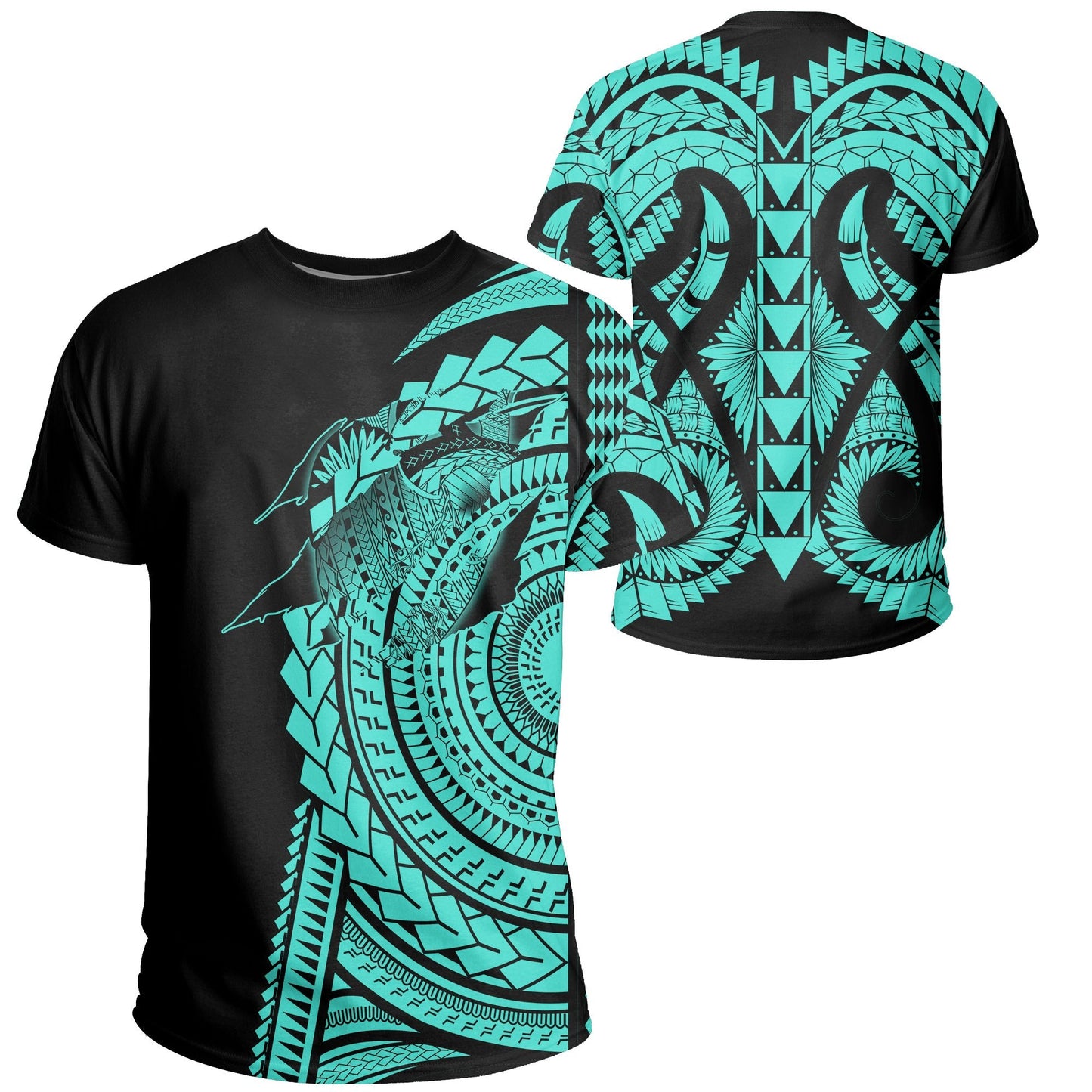 Hawaii Polynesian In My Heart T-shirt Ryan Style AH Turquoise
