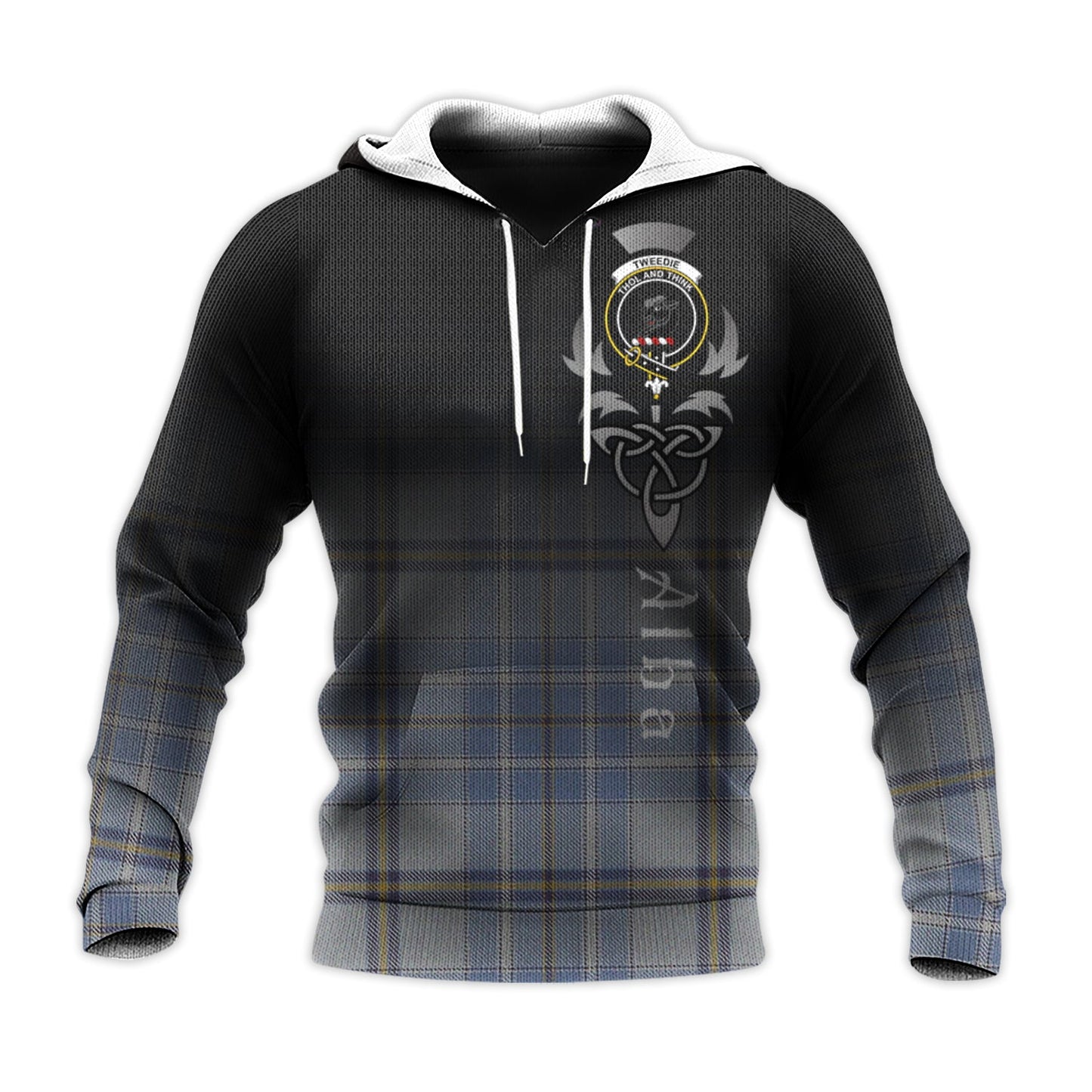 Printivon Tweedie Tartan Crest Alba Celtic Hoodie