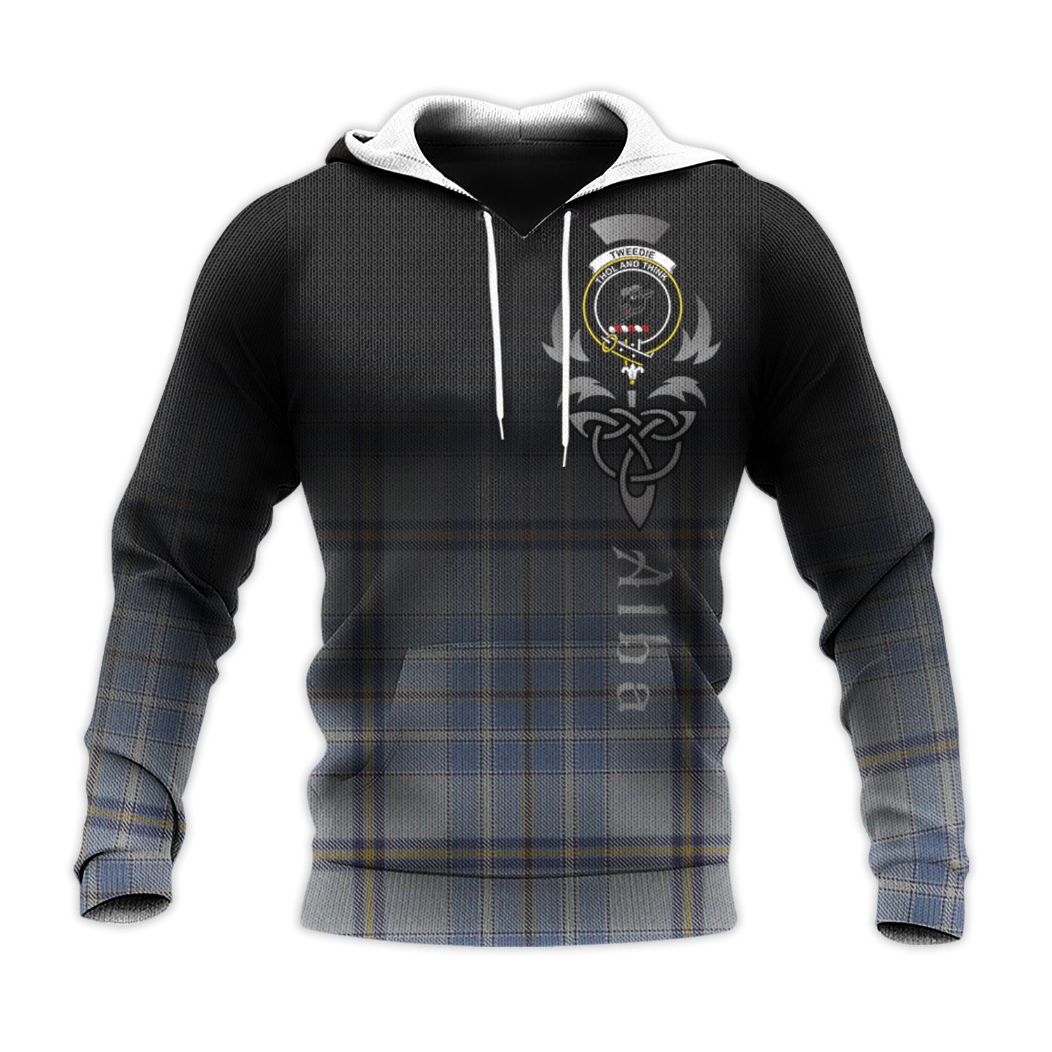Printivon Tweedie Tartan Crest Alba Celtic Hoodie