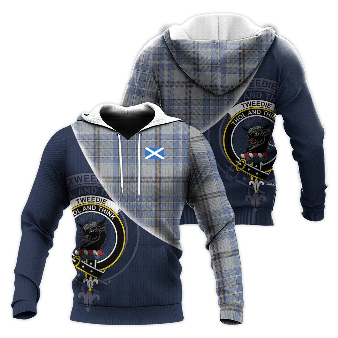 Printivon Tweedie Tartan Scottish Crest Hoodie