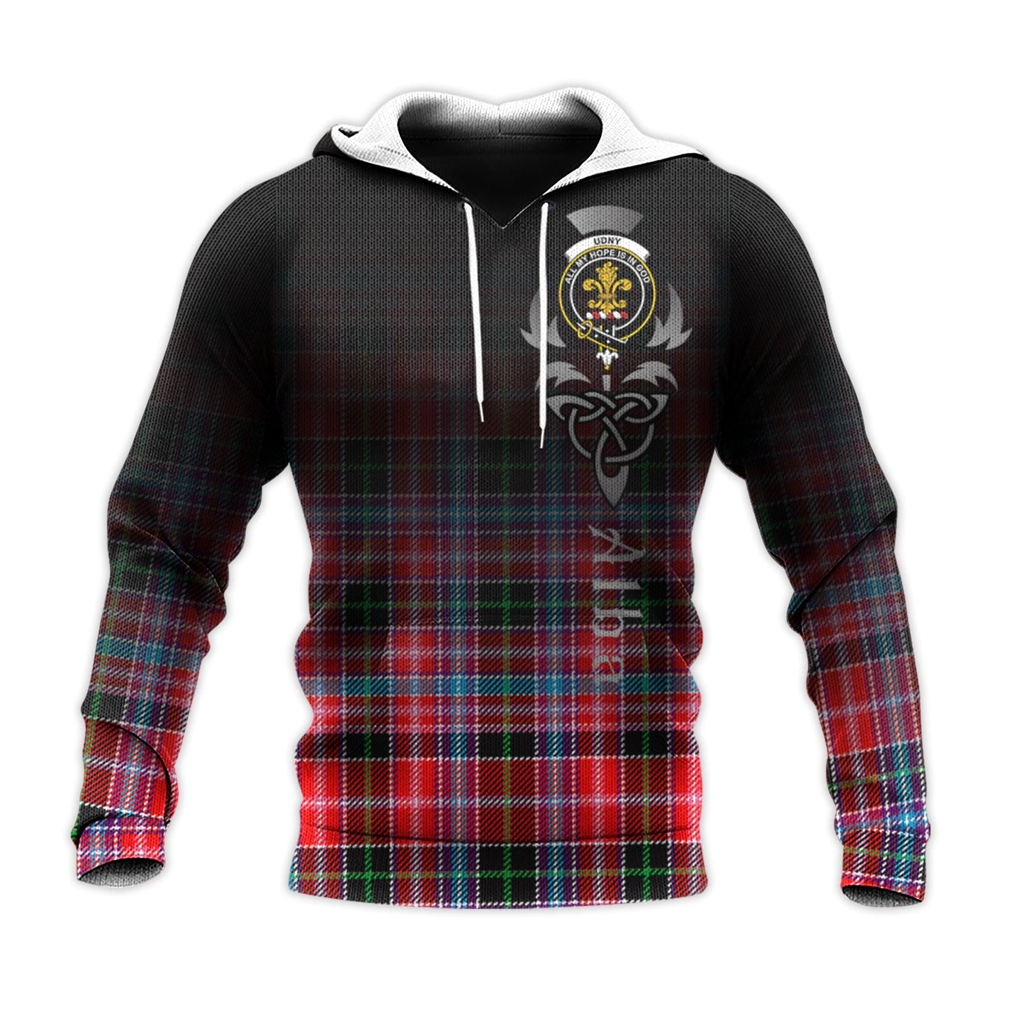 Printivon Udny Tartan Crest Alba Celtic Hoodie
