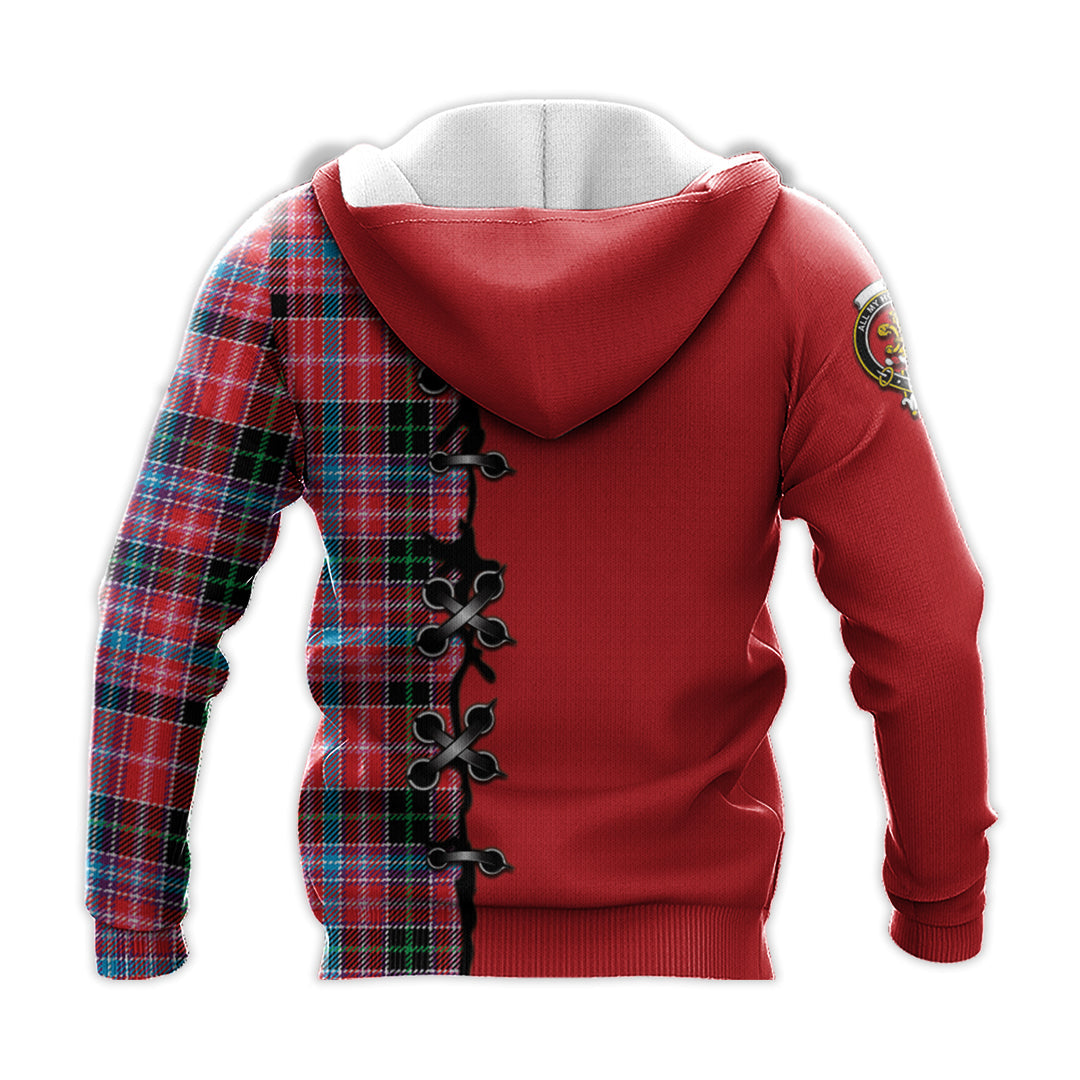 Printivon Udny Tartan Hoodie Lion Rampant And Celtic Thistle Style