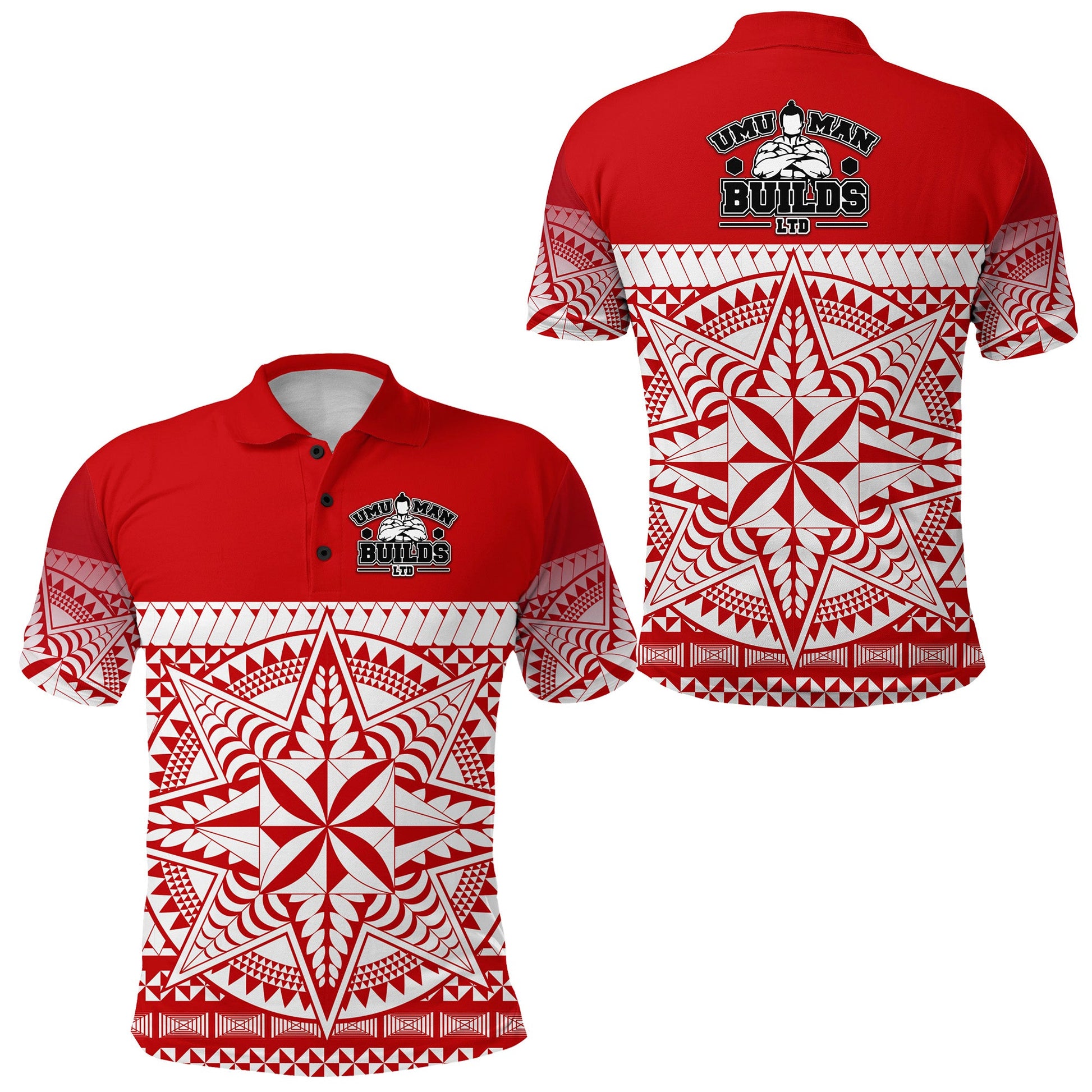 Tonga Umuman Builds Polo Shirt Special Version - Red
