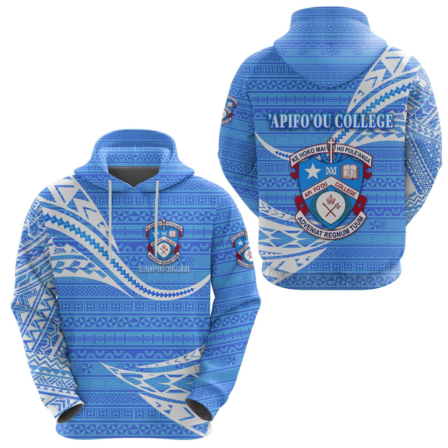 Apifoou College Hoodie Tonga Unique Version Blue