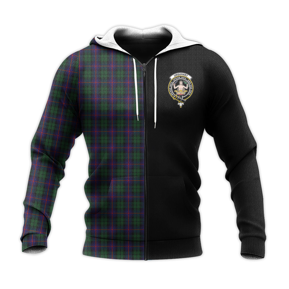 Printivon Urquhart Tartan Personalize Half Hoodie