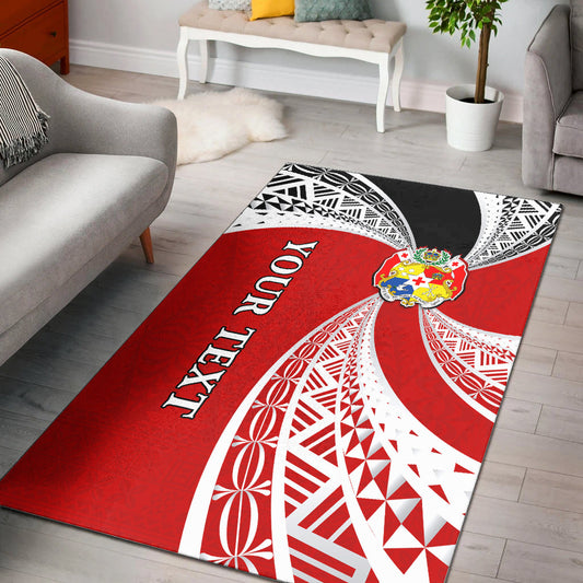 (Custom Personalised) Tonga Distinctive Area Rug Tongan Tapa Pattern