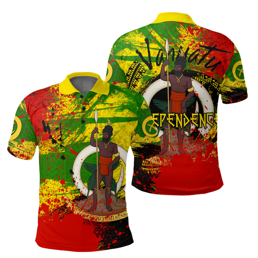 Vanuatu Independence Day Grunge Polo Shirt