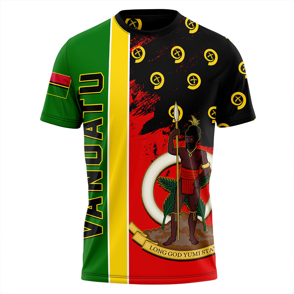 Vanuatu Flag Pattern Style T Shirt