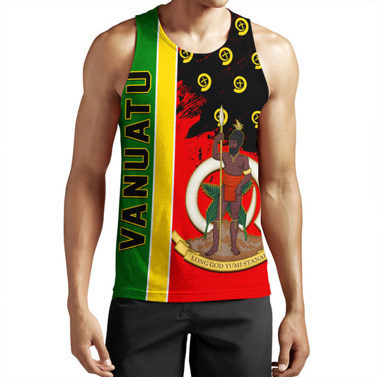 Vanuatu Flag Pattern Style Tank Top