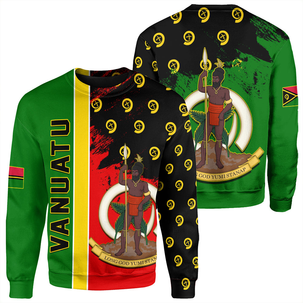 Vanuatu Flag Pattern Style Sweatshirt