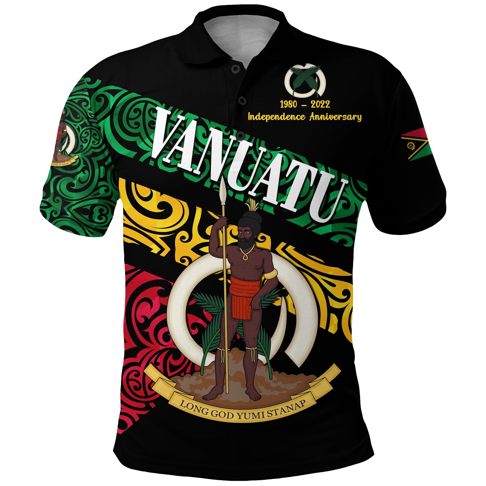 Vanuatu Special Independence Anniversary Polo Shirt Sporty Style