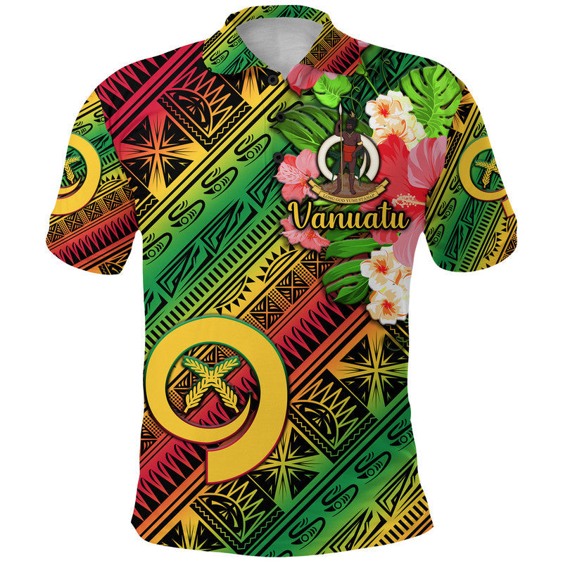 Vanuatu Polo Shirt Independence Be Proud Vanuatu Flag - Gradient Vibes