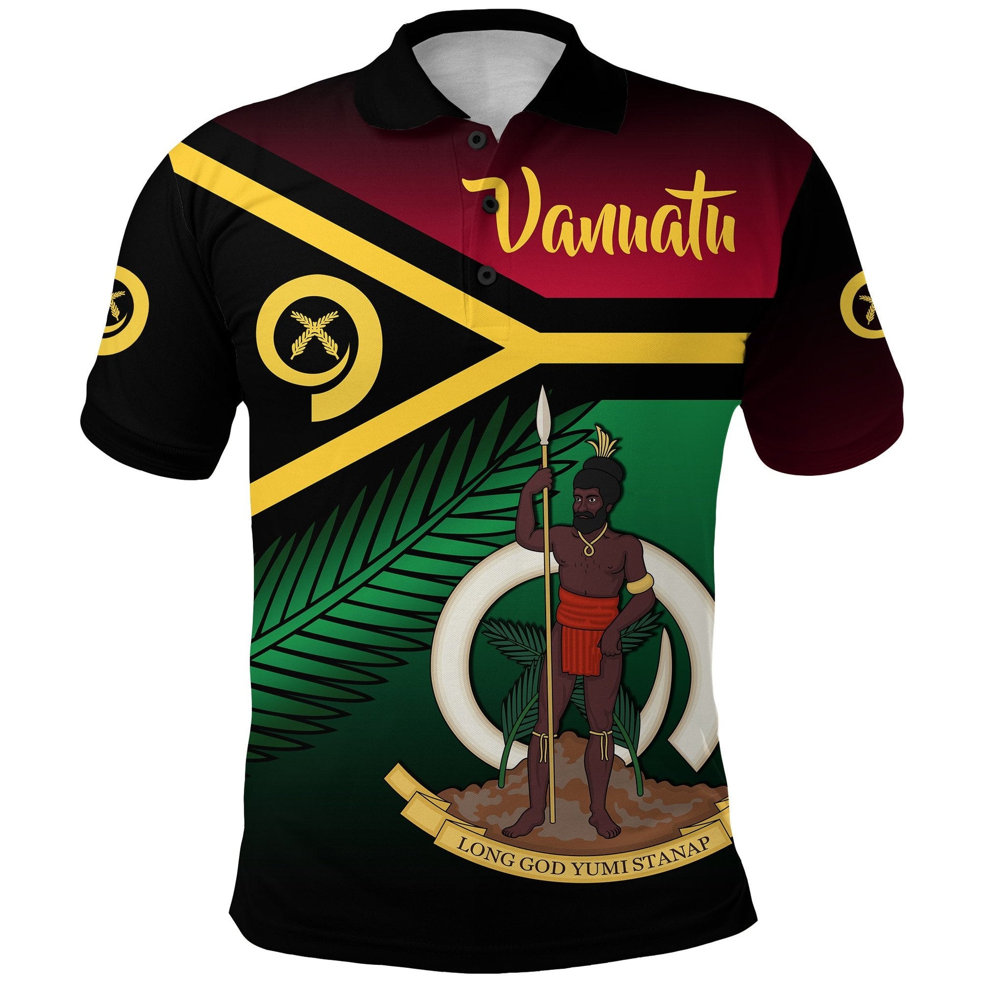 Vanuatu Rugby Polo Shirt Proud Vibes