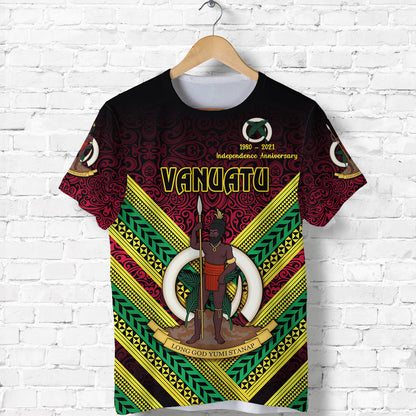 (Custom Personalised) Vanuatu Special Independence Anniversary T Shirt Creative Style Gradient Red, Custom Text And Number