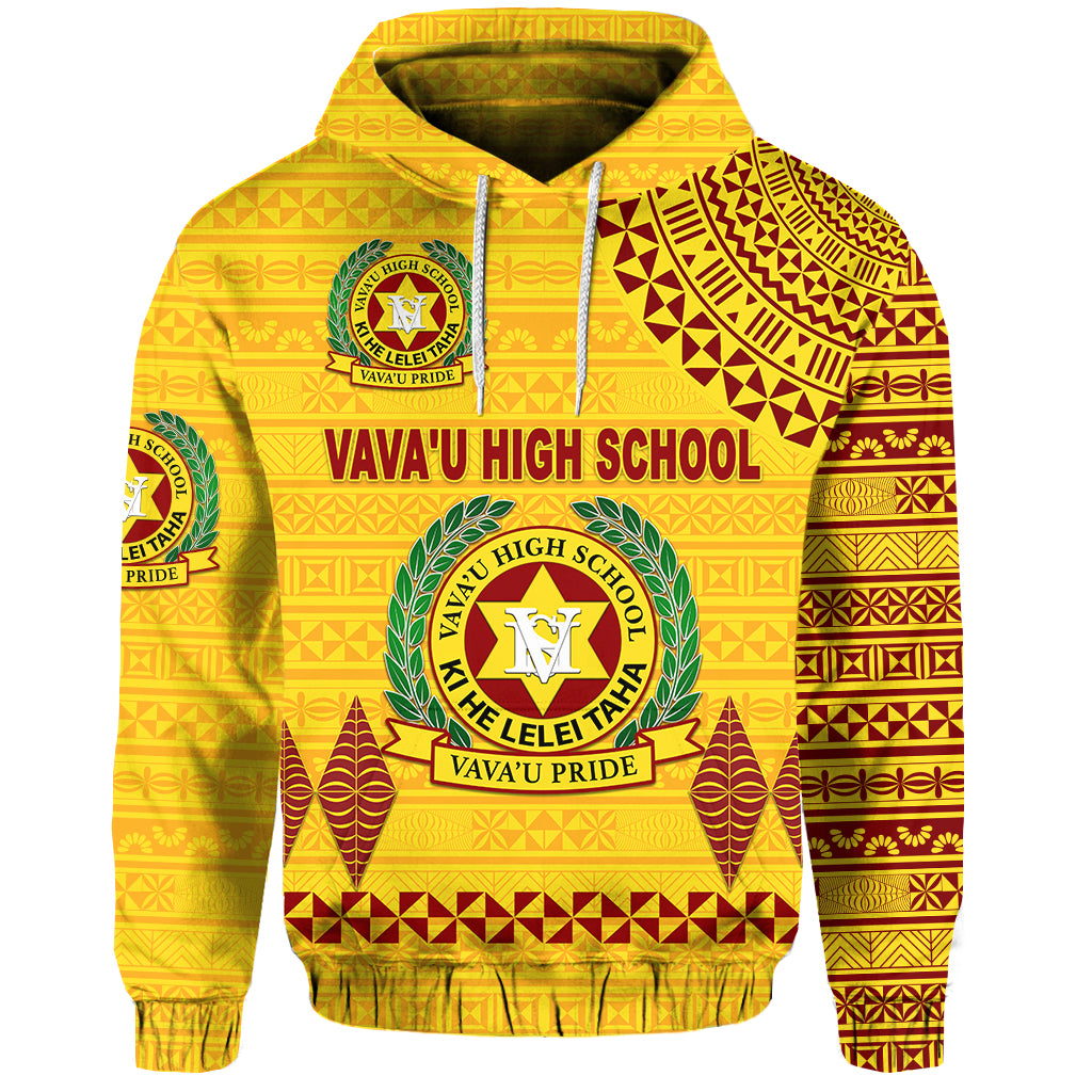 Tonga Vava'u High School Hoodie Simple Style Yellow