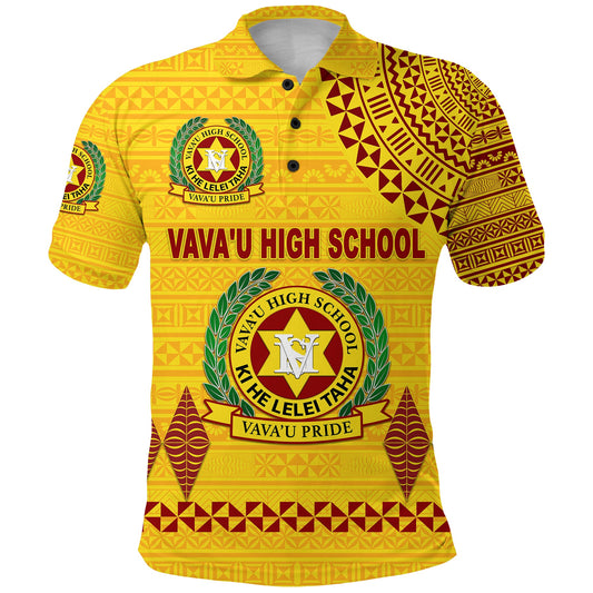 Tonga Vava'u High School Polo Shirt Simple Style - Yellow