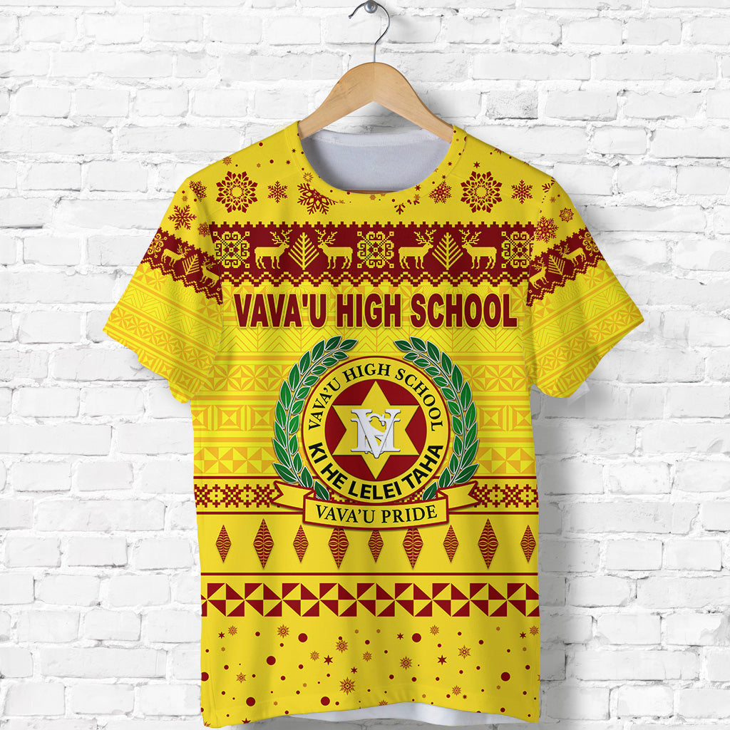 Vava'u High School Christmas T Shirt Simple Style Gold