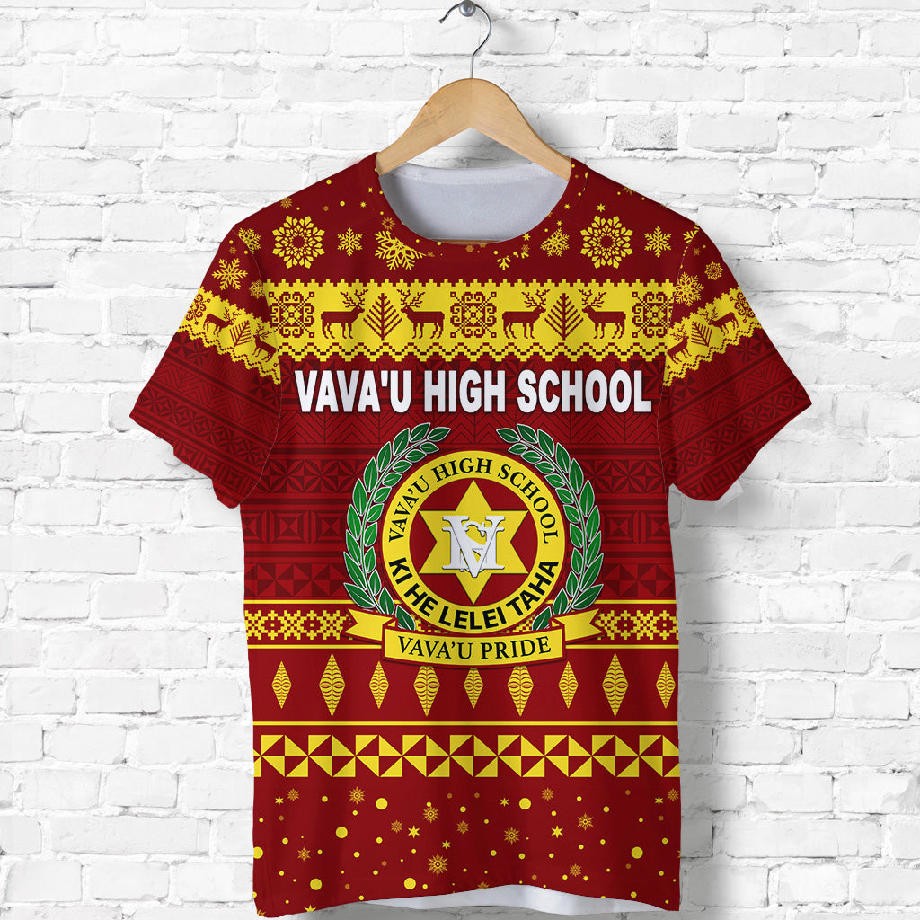 Vava'u High School Christmas T Shirt Simple Style Maroon